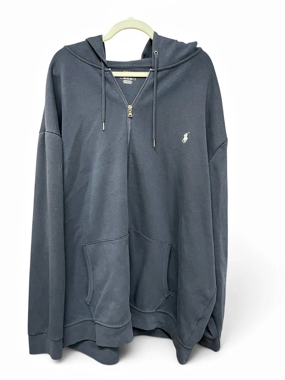 Polo Ralph Lauren Men’s Navy Full Zip Hoodie Polo Pony Logo Big & Tall 4XLT